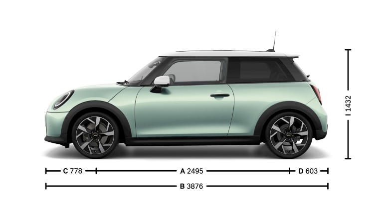 MINI Cooper 3 vrata - dimenzije - uvodna slika